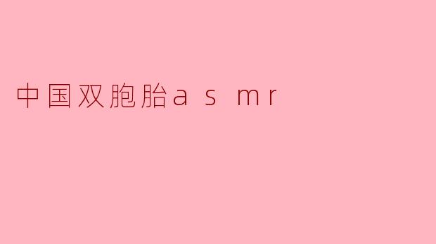 中国双胞胎asmr
