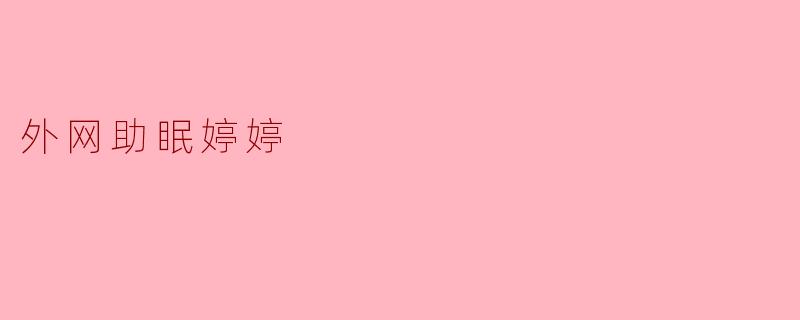 外网助眠婷婷