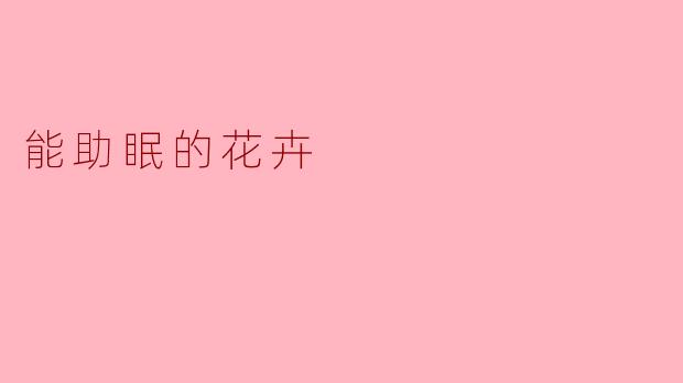 能助眠的花卉